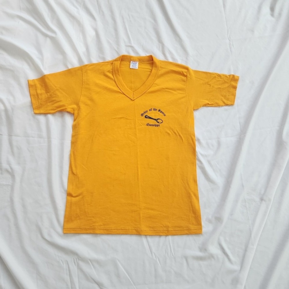 80s Yellow V Neck Order of the Spoon Tee